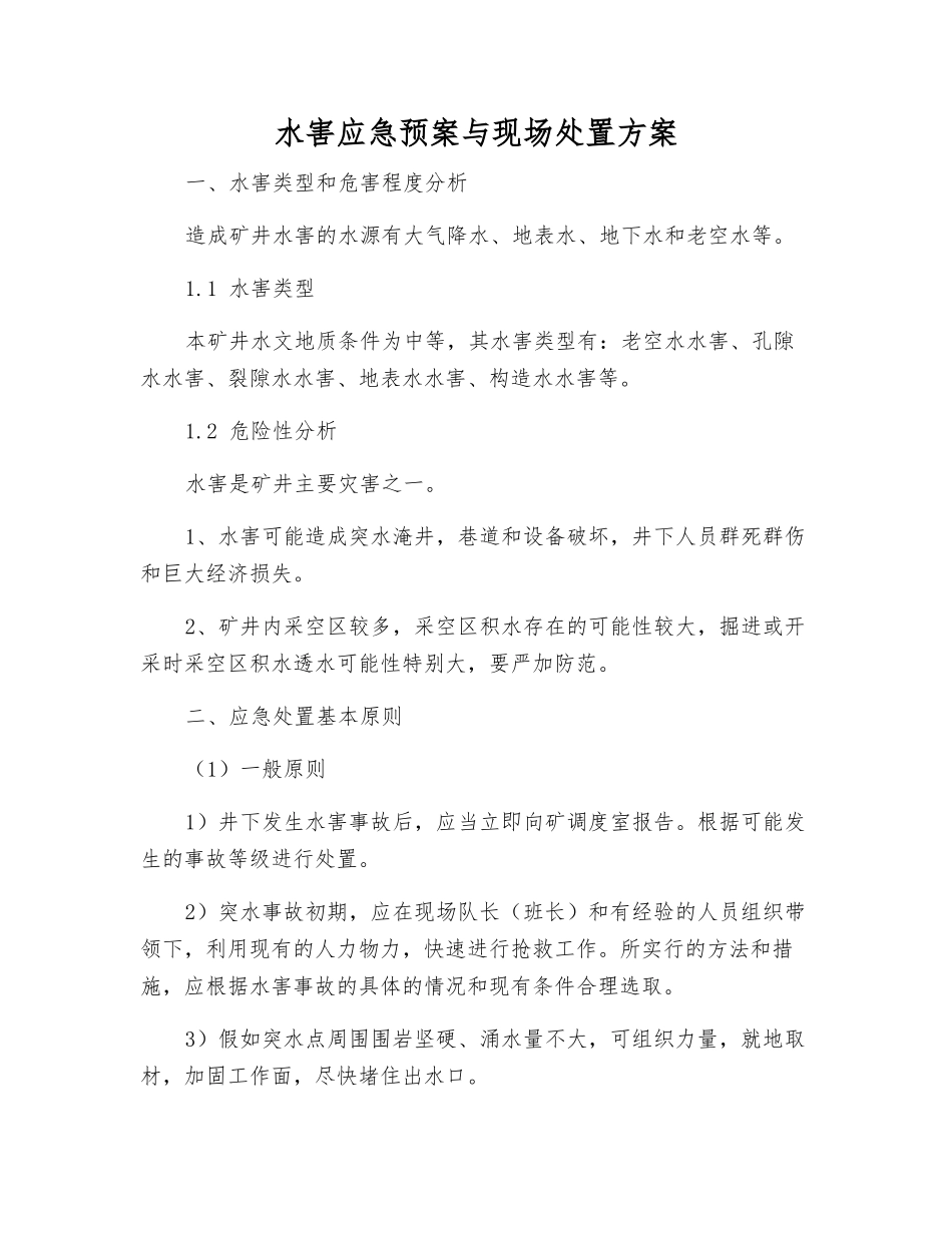 水害应急预案与现场处置方案_第2页