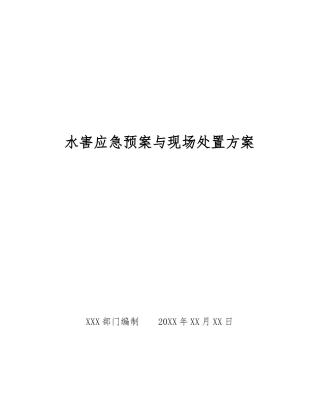水害应急预案与现场处置方案