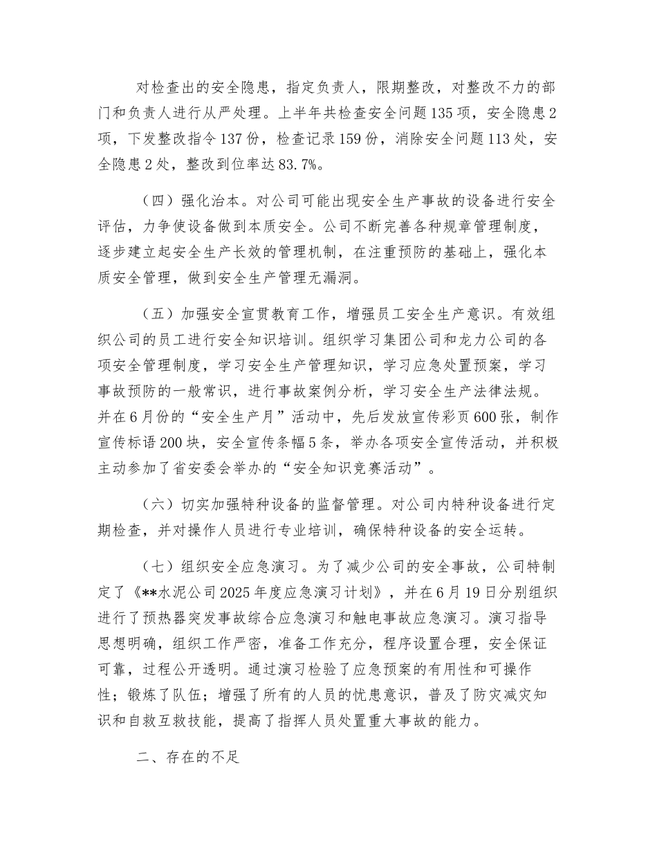 水泥2025年上半年工作总结_第2页