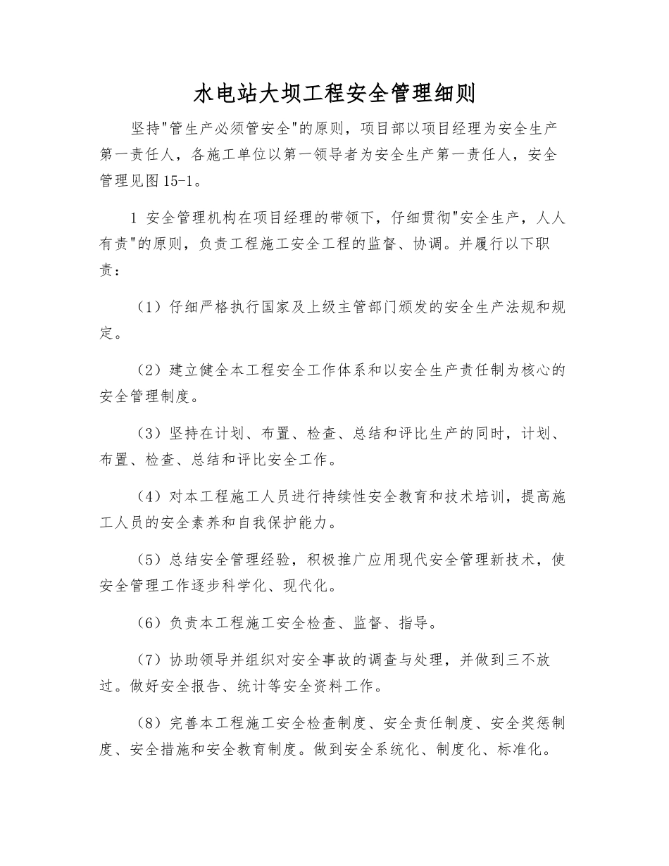 水电站大坝工程安全管理细则_第1页