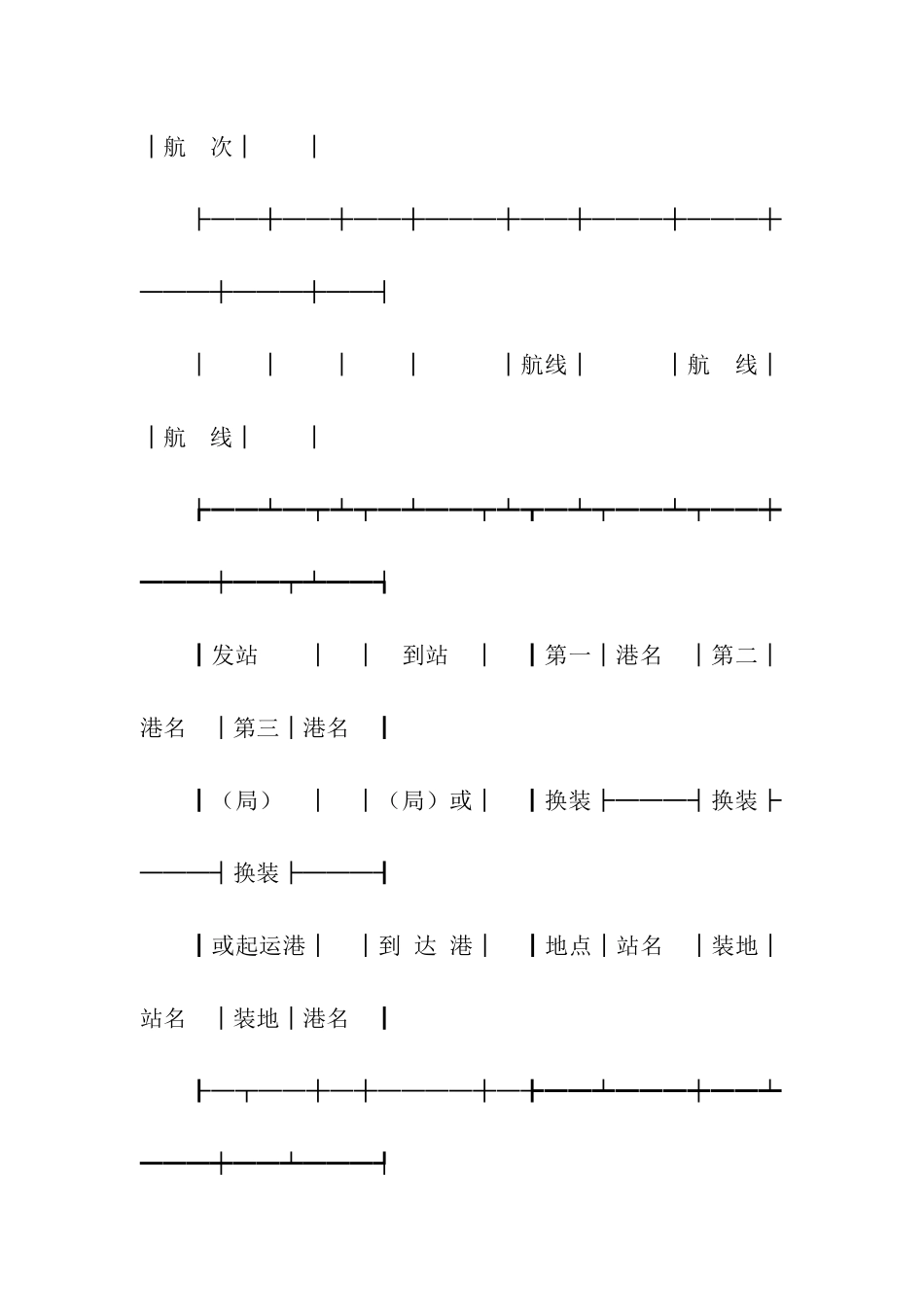 水陆联运货物运单_第2页