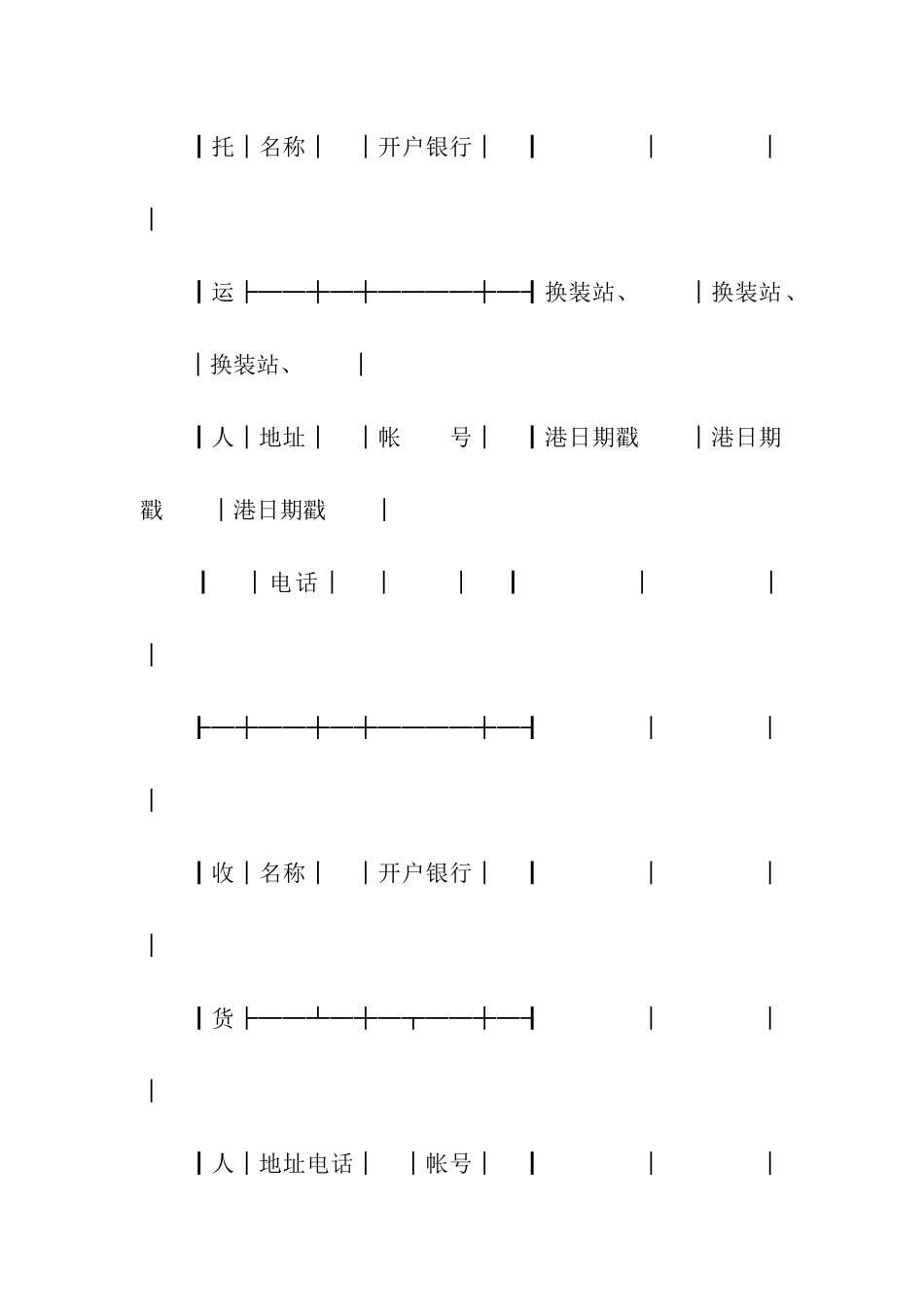水陆联运货物运单_第3页