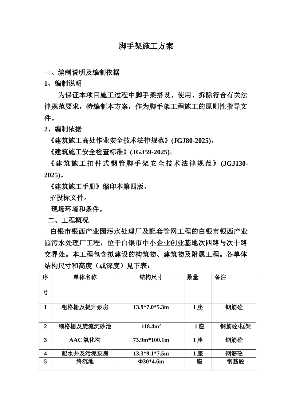 污水处理厂脚手架施工综合方案样本_第3页