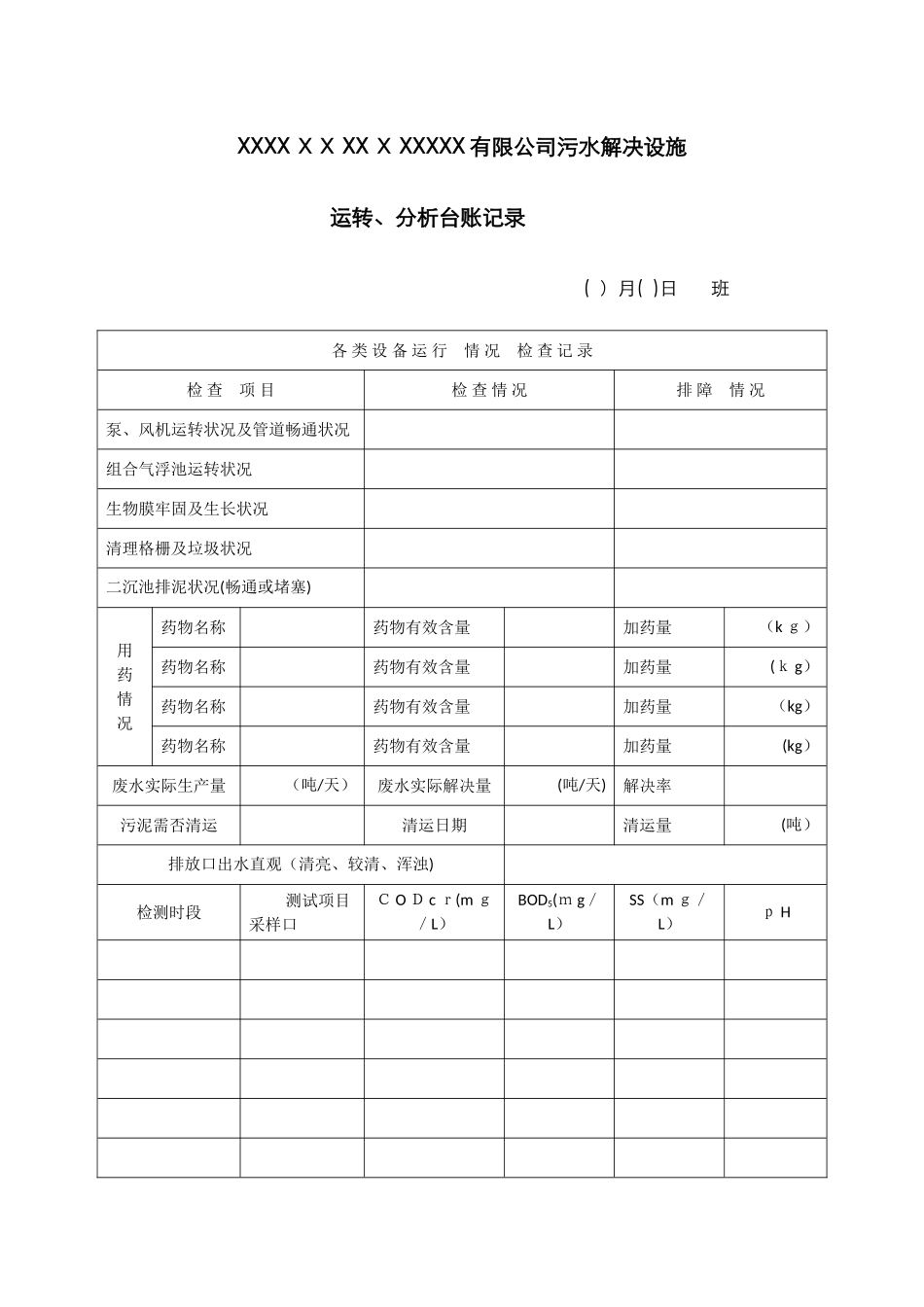 污水处理站运营台账_第2页