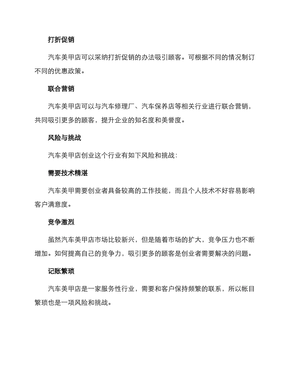 汽车美甲店创业方案_第3页