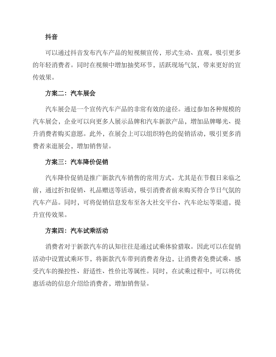 汽车销售宣传方案_第2页