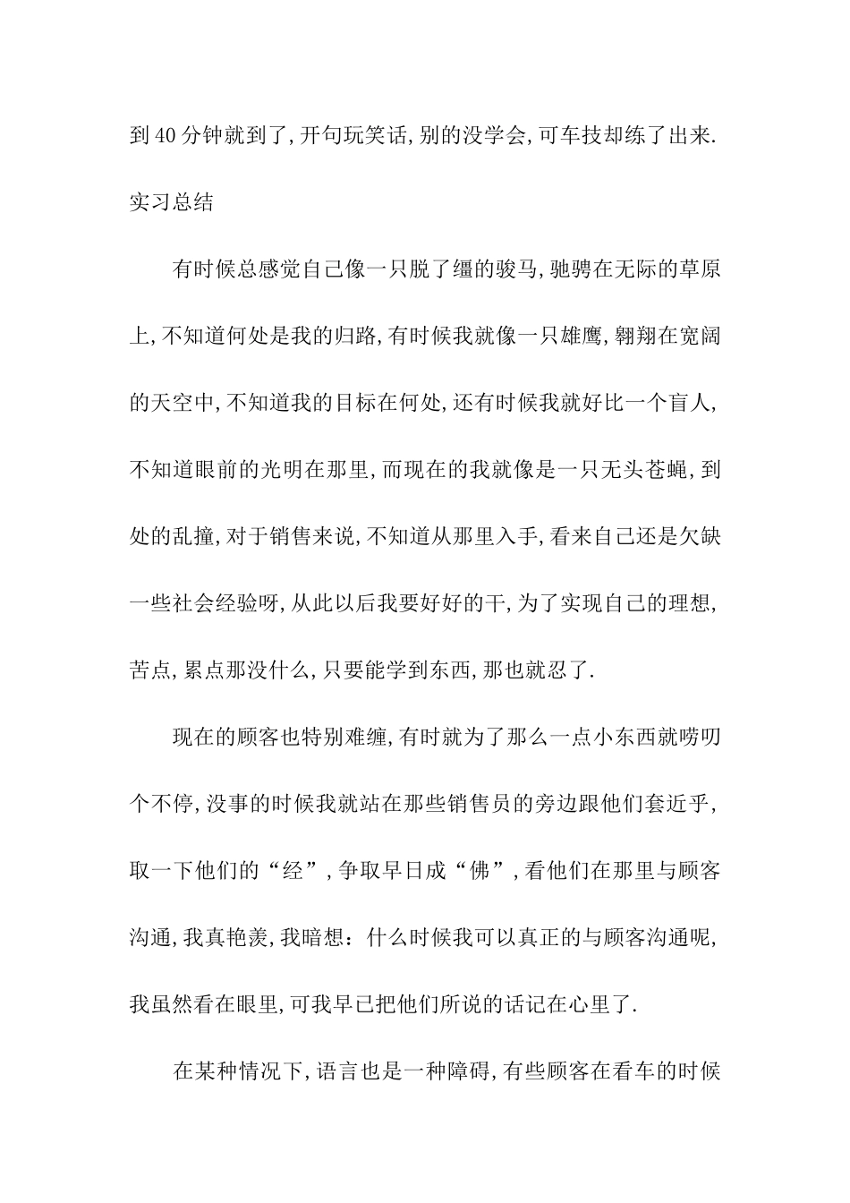 汽车销售实习总结范文_第3页