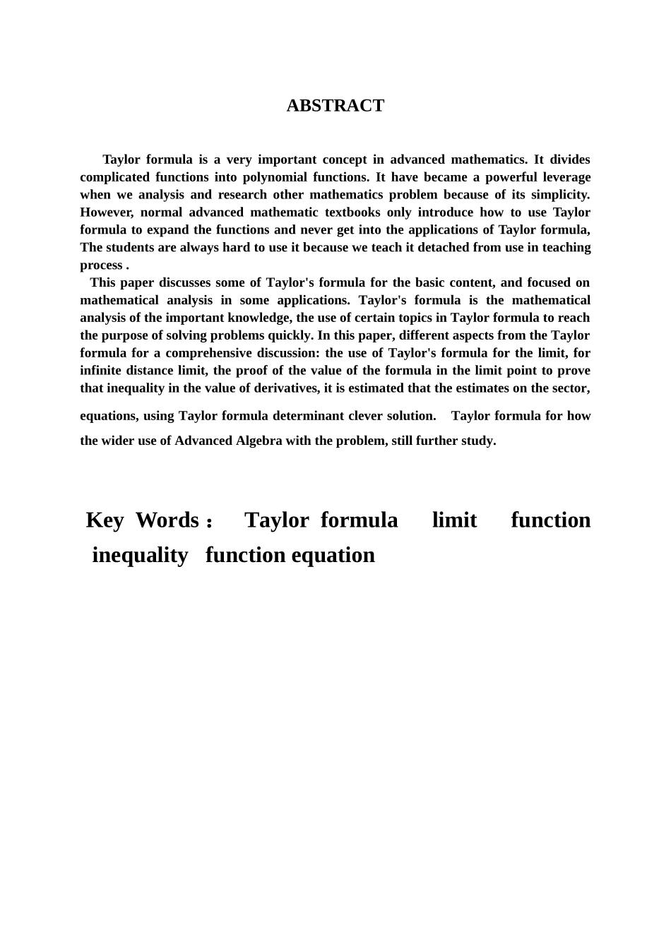 泰勒公式毕业答辩论文样本_第3页