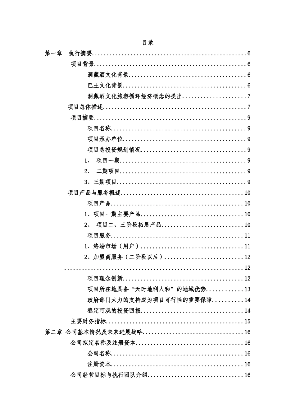 洞藏酒项目商业项目计划书样本_第2页