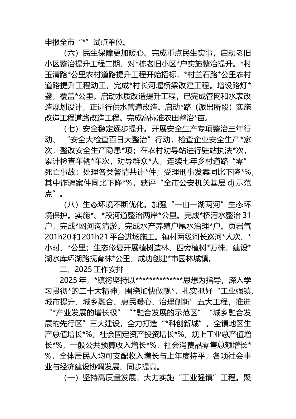 镇2024年工作总结2025年工作安排计划_第2页