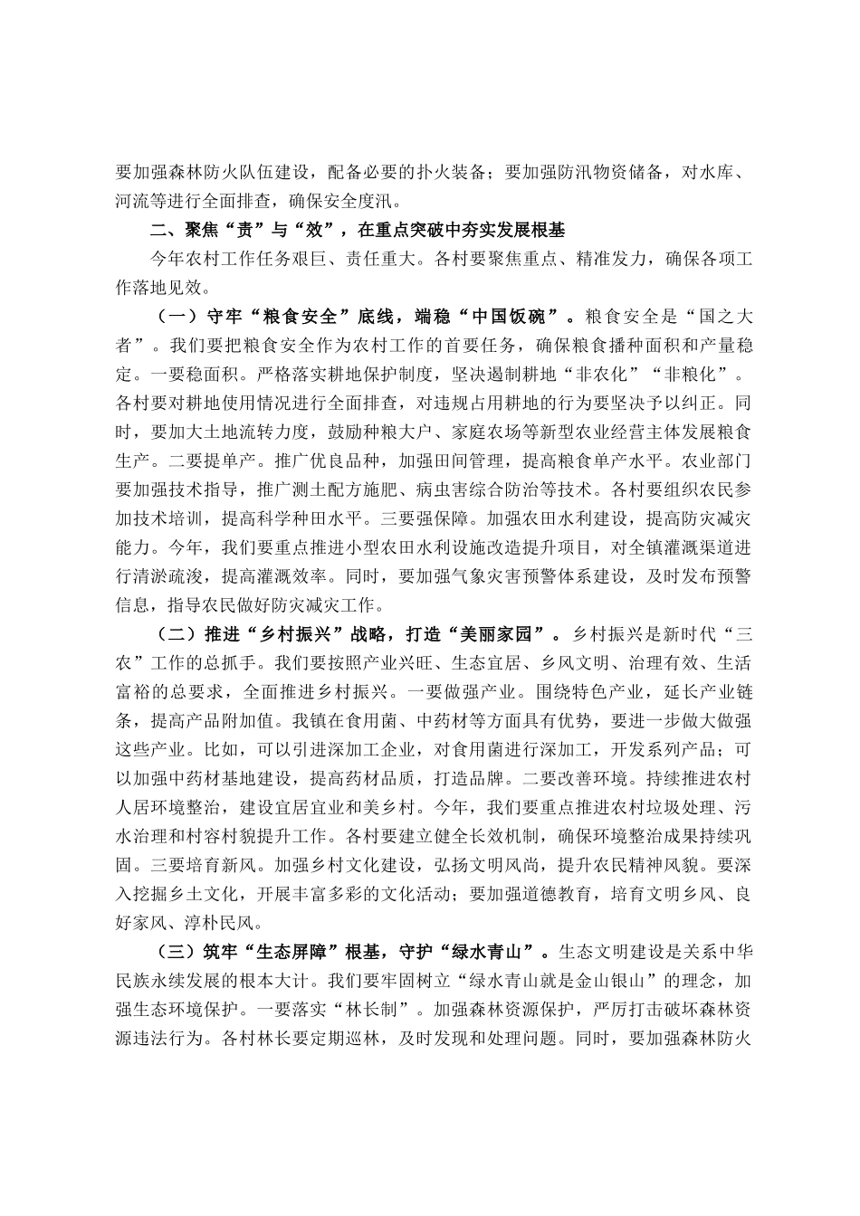 镇党委书记在2025年农村工作会议上的讲话_第2页