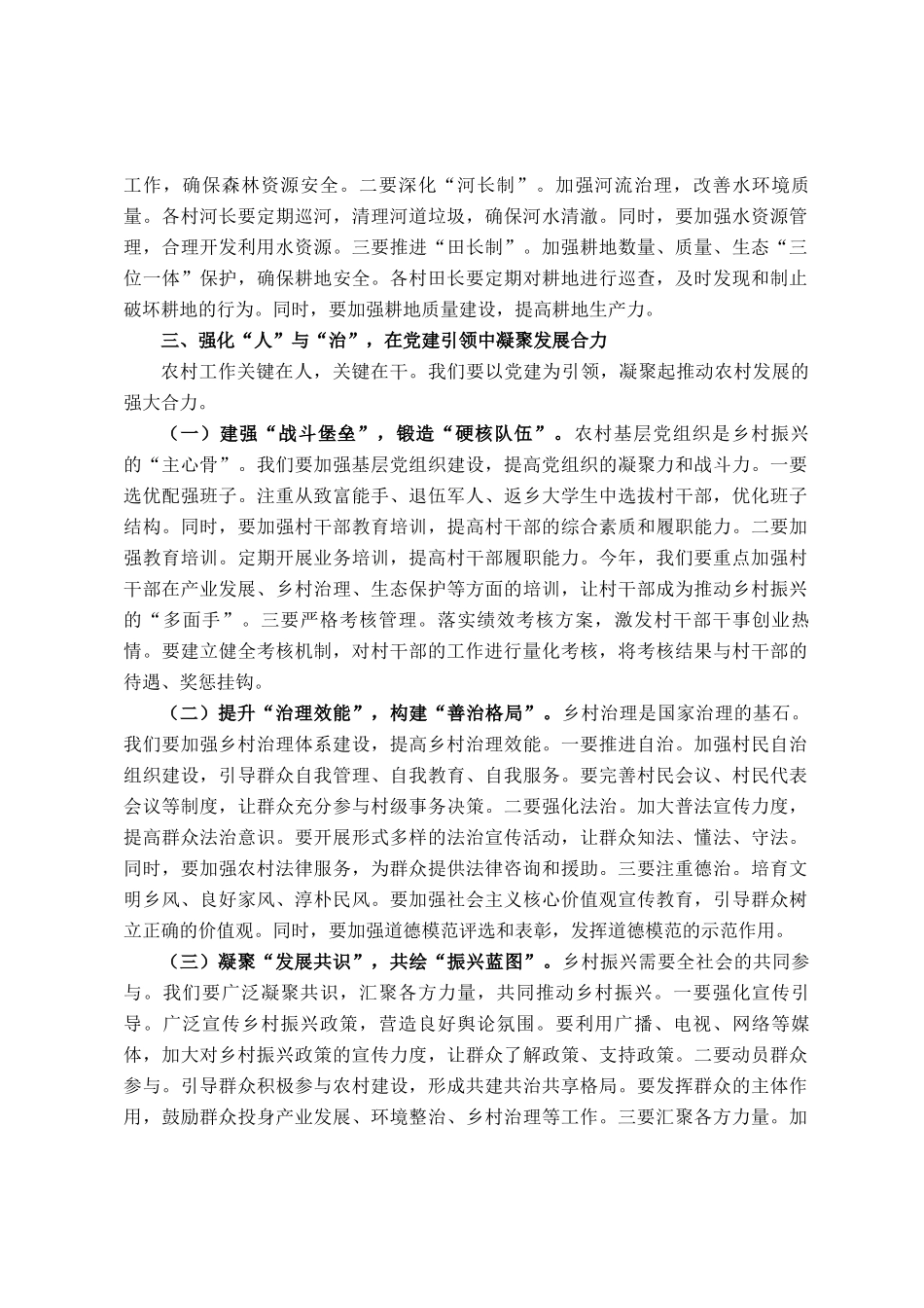 镇党委书记在2025年农村工作会议上的讲话_第3页