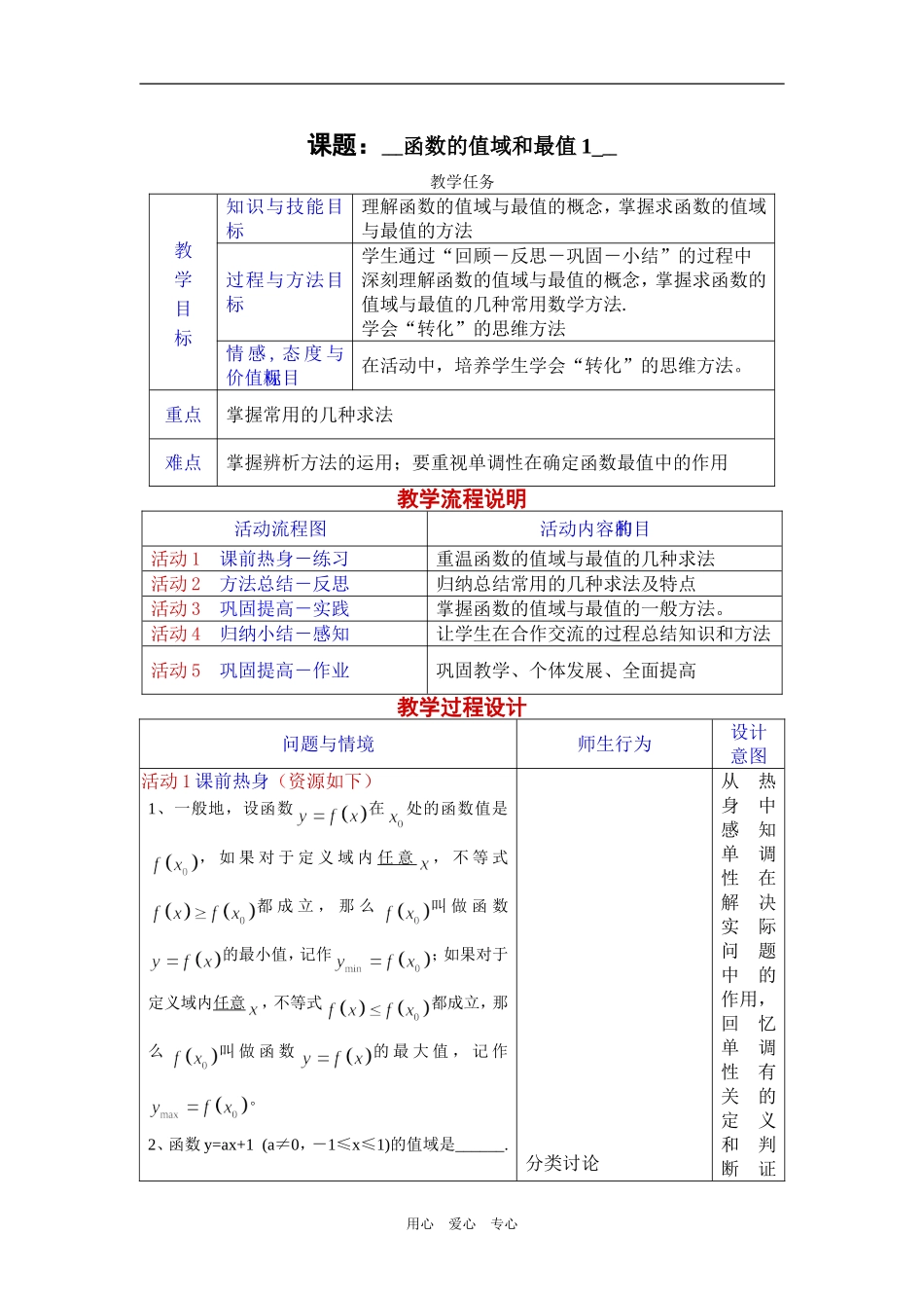 函数的值域和最值1_第1页