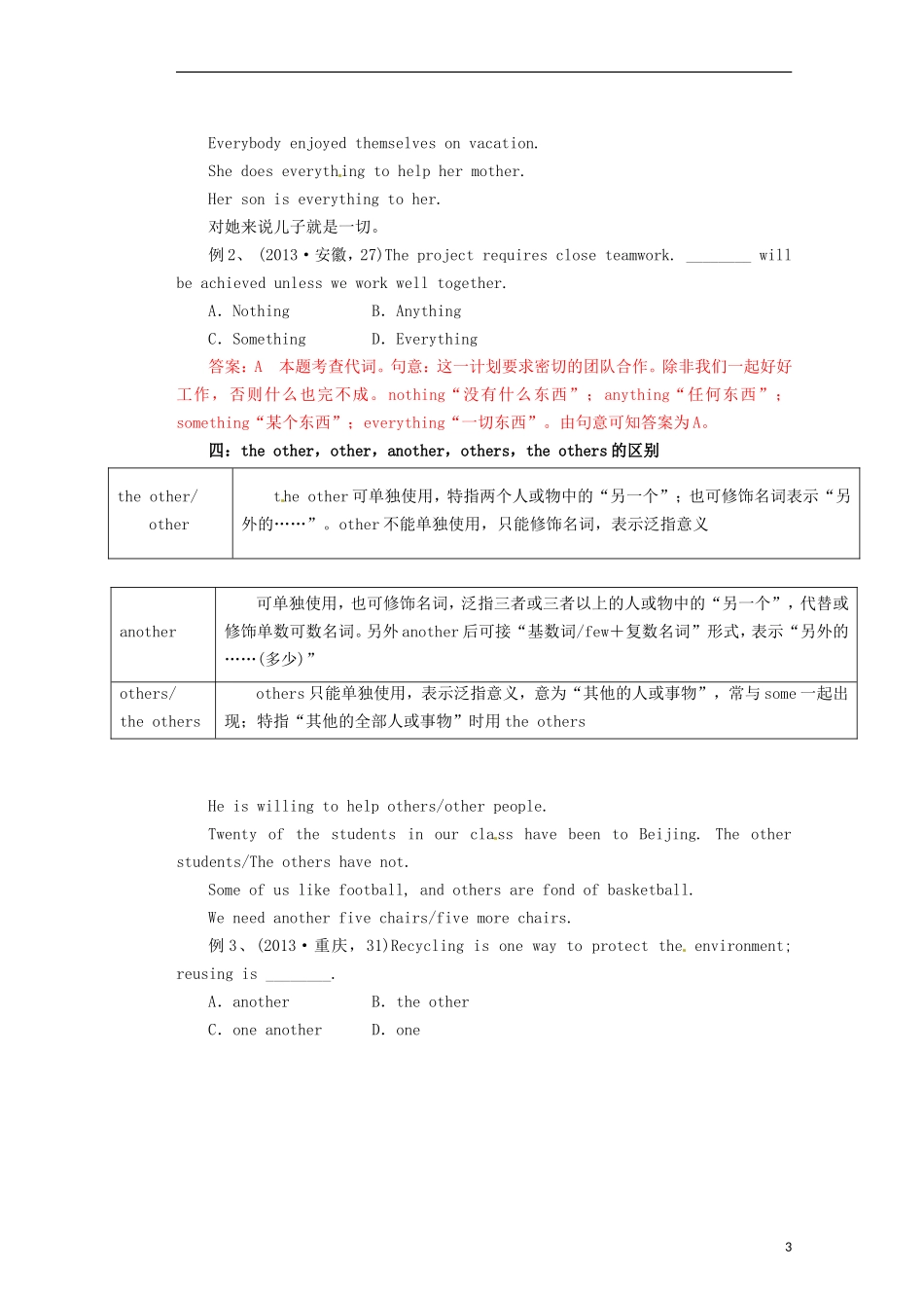 广东省东莞市南开实验学校2014年高考英语二轮复习 专题2 代词精品教学案（含解析）_第3页