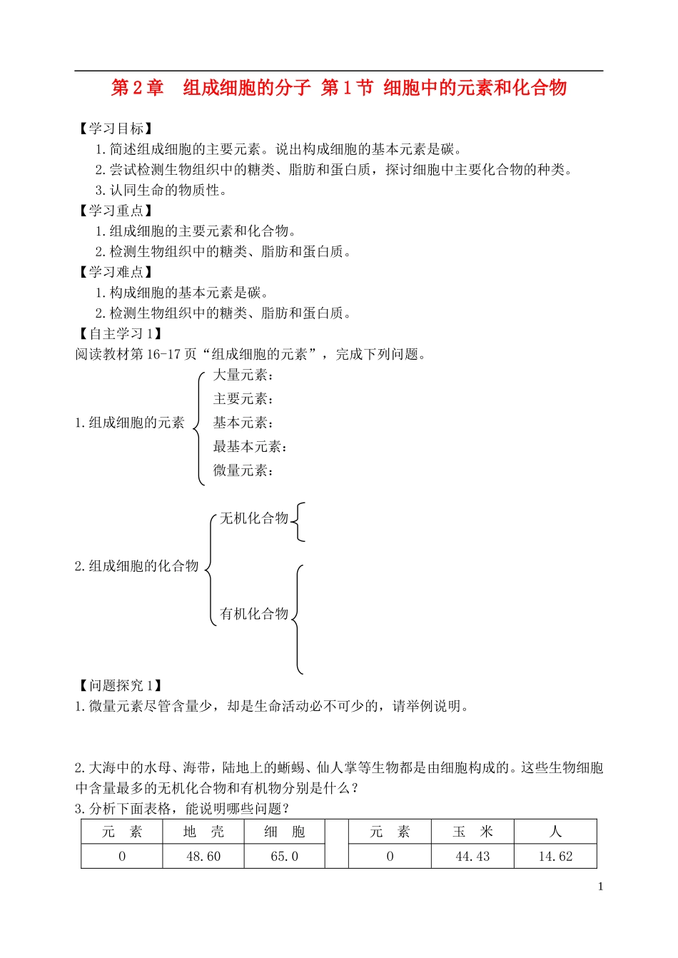 广东省佛山市禅城实验高级中学2014年高中生物 第一章 遗传因子的发现学案 新人教版必修2_第1页