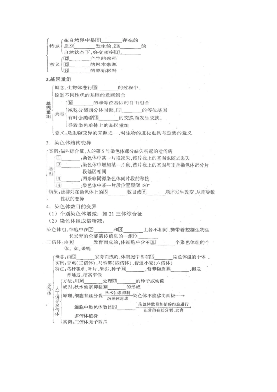 广东省中山市古镇高级中学2012届高三生物复习《变异、育种和进化》教案 新人教版_第2页