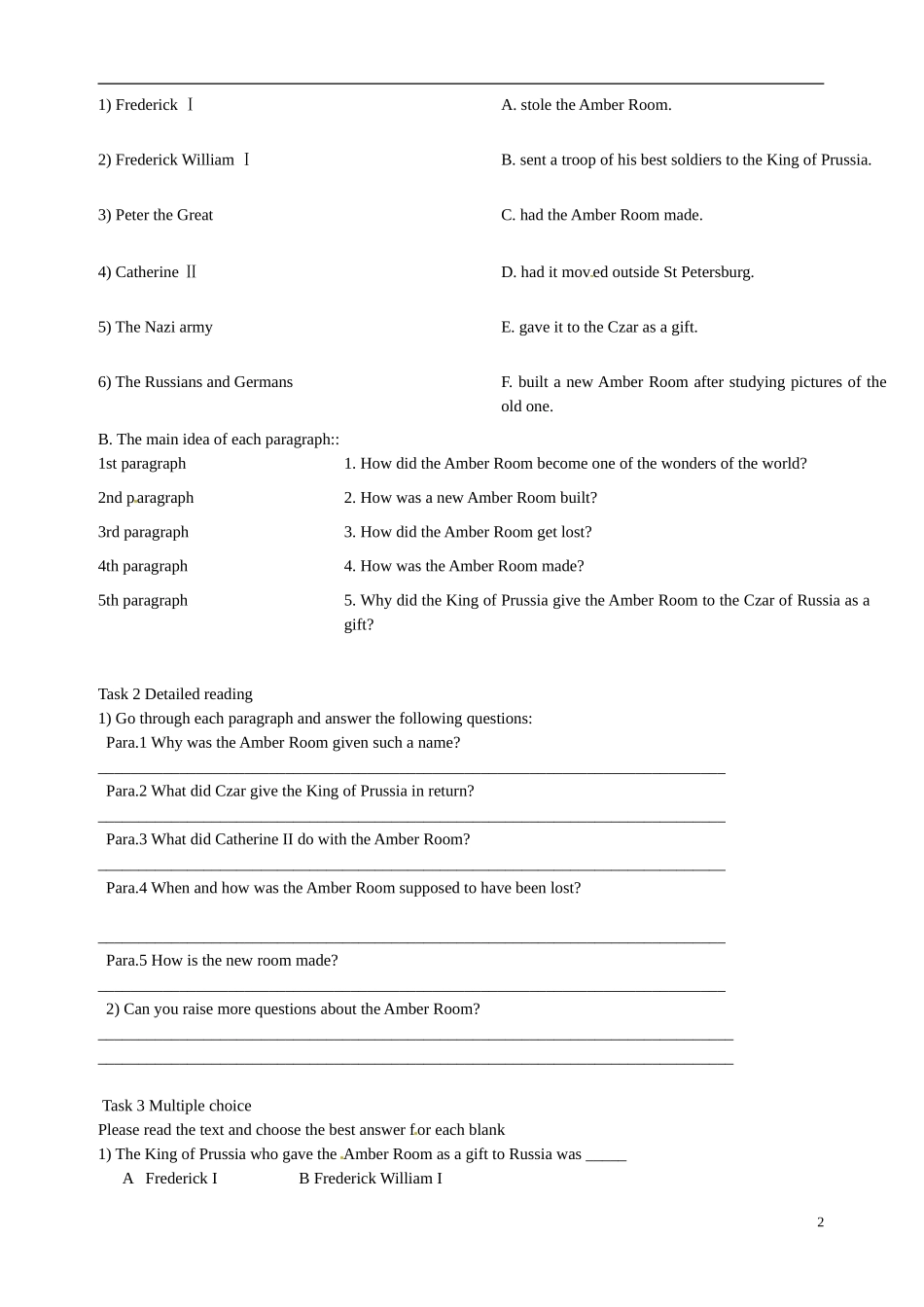 广东省惠州市惠东县惠东荣超中学高中英语 Unit 1 第1学时Warming up&reading学案 新人教版必修2 _第2页