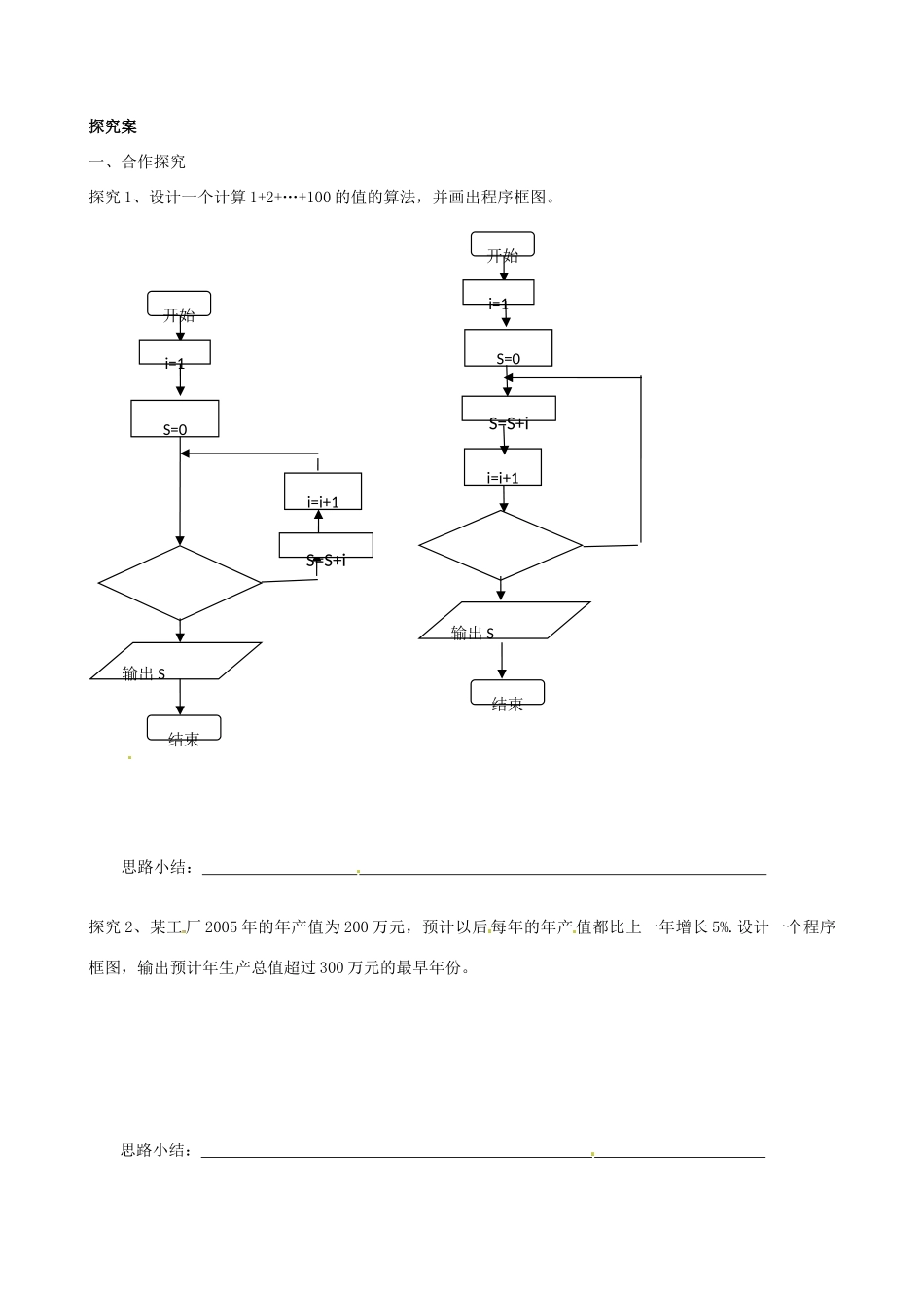 广东省惠州市惠阳一中实验学校高中数学 程序框图（2）导学案 新人教A版必修1_第3页