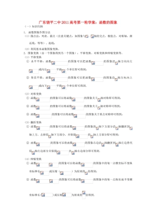 广东饶平二中2011高考数学第一轮复习 函数的图象学案