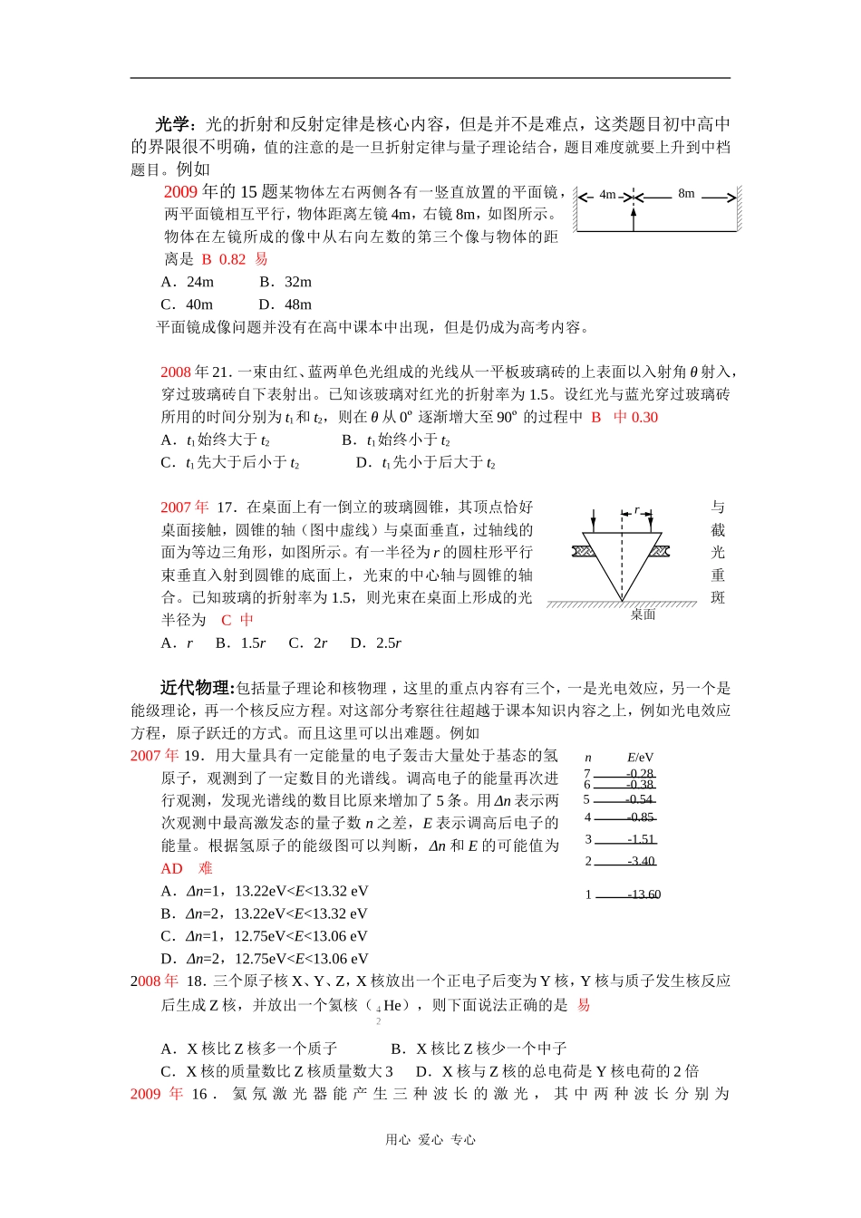 广西2010高考备考研讨会讲课：光学教案_第1页