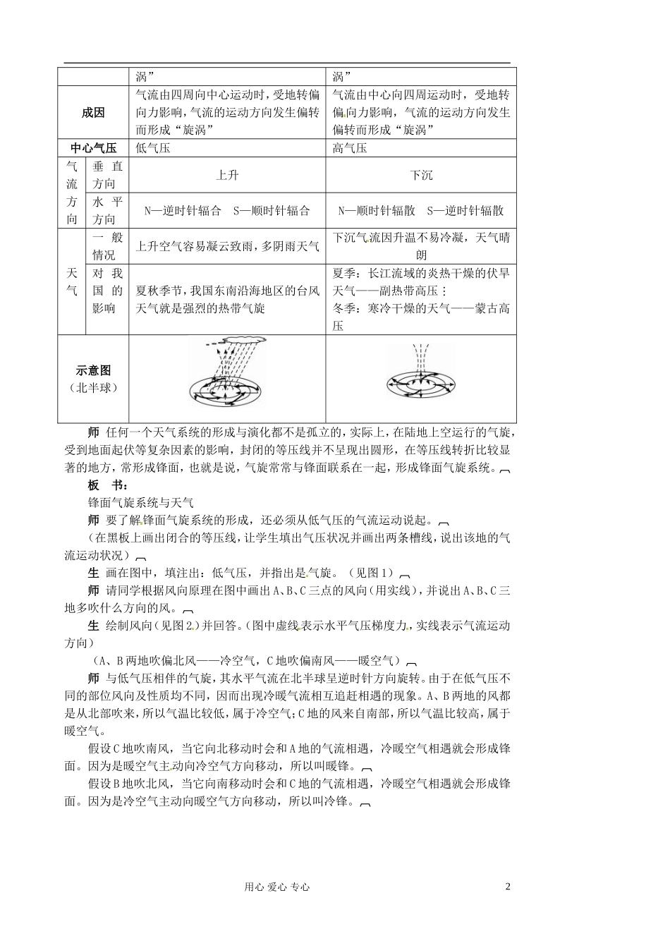河北省保定三中高一地理 第二单元第三节大气环境第七课时教案_第2页