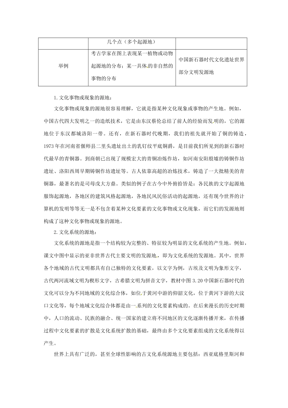河北省保定市物探中心学校第一分校高中地理 3.4文化源地与文化区导学案 人教版选修1_第3页