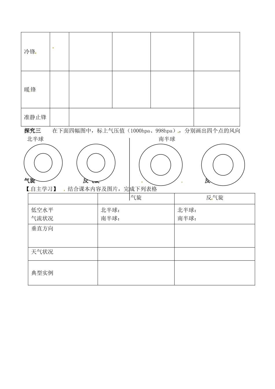 河北省邯郸四中高中地理《第二章第三节大气环境》导学案6 湘教版必修1_第2页