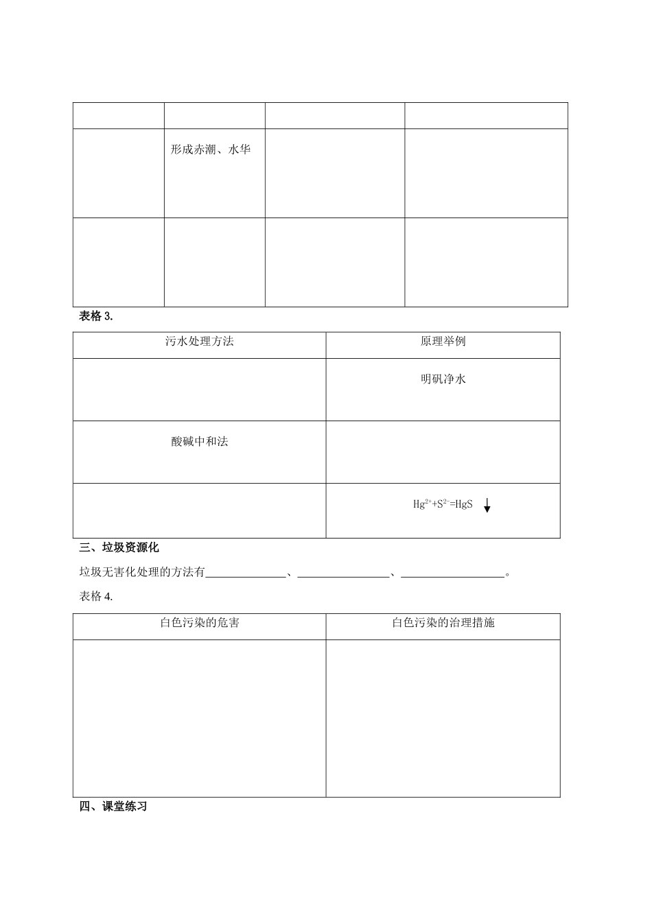 海南省2013年高中化学（高中组）课堂教学评比 保护生存环境复习学案_第2页