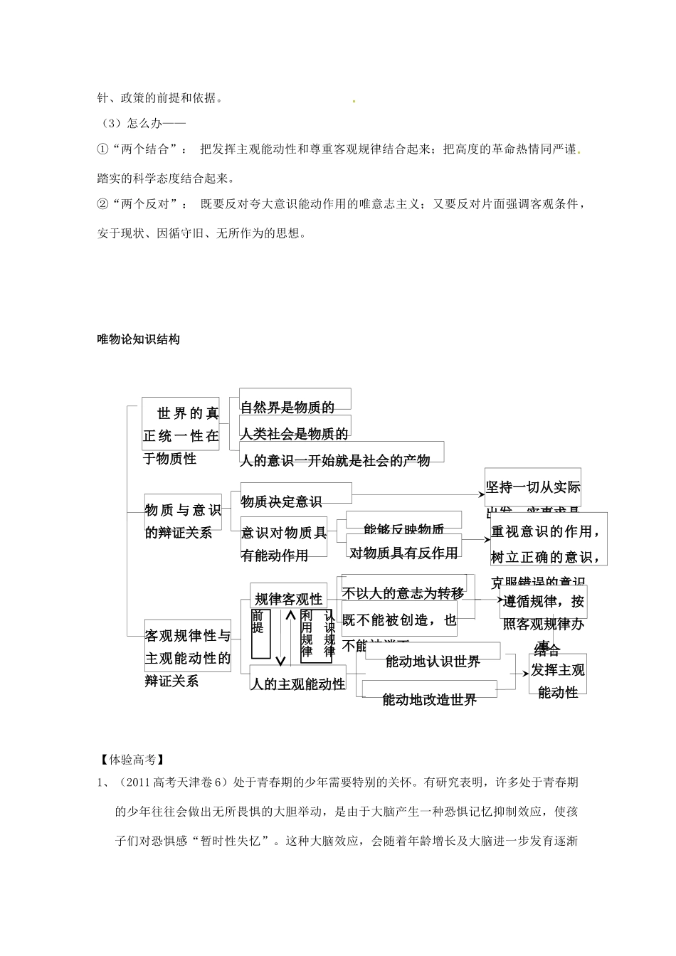 贵州省贵阳市北京师范大学贵阳附属中学高中政治《生活与哲学》第二单元 第5课 把握思维的奥秘复习学案_第3页