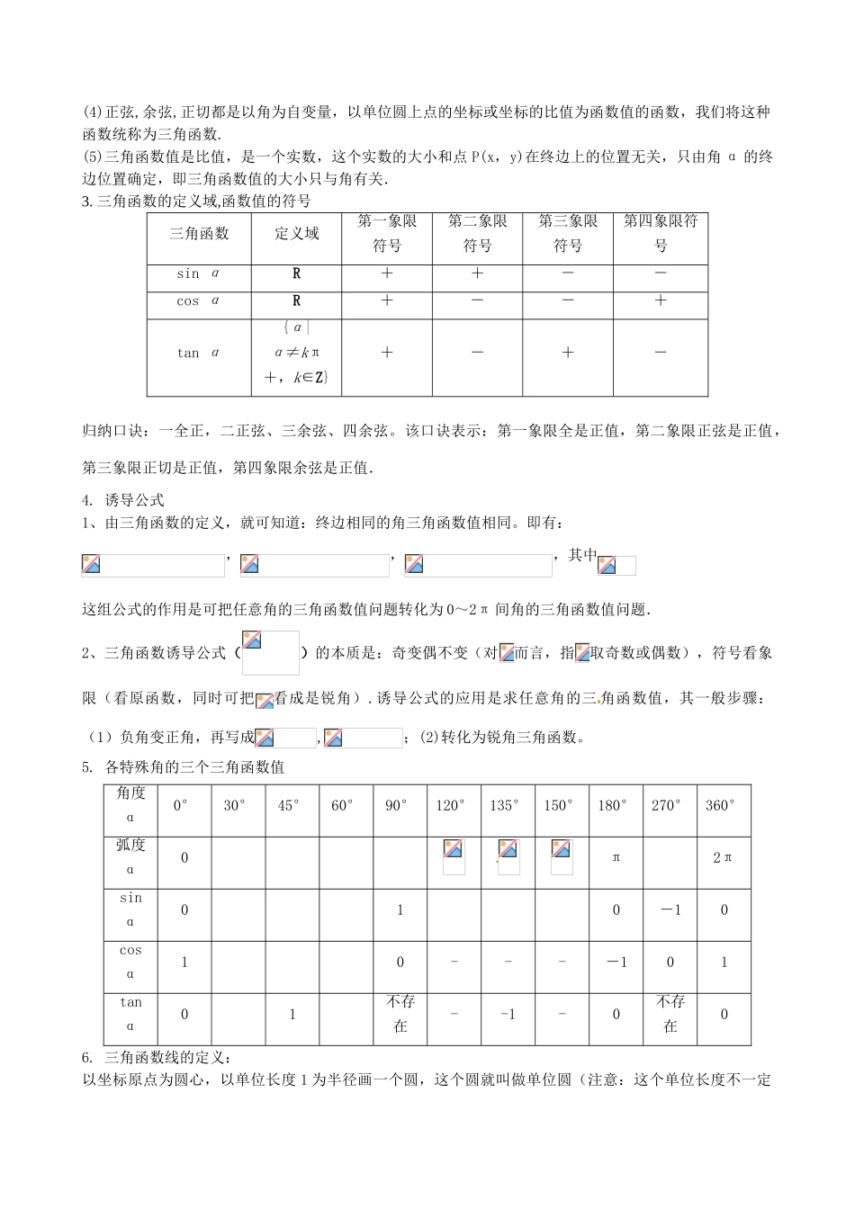 贵州省贵阳市高考数学专题复习 角度制弧度制同角三角函数学案11-人教版高三全册数学学案_第2页