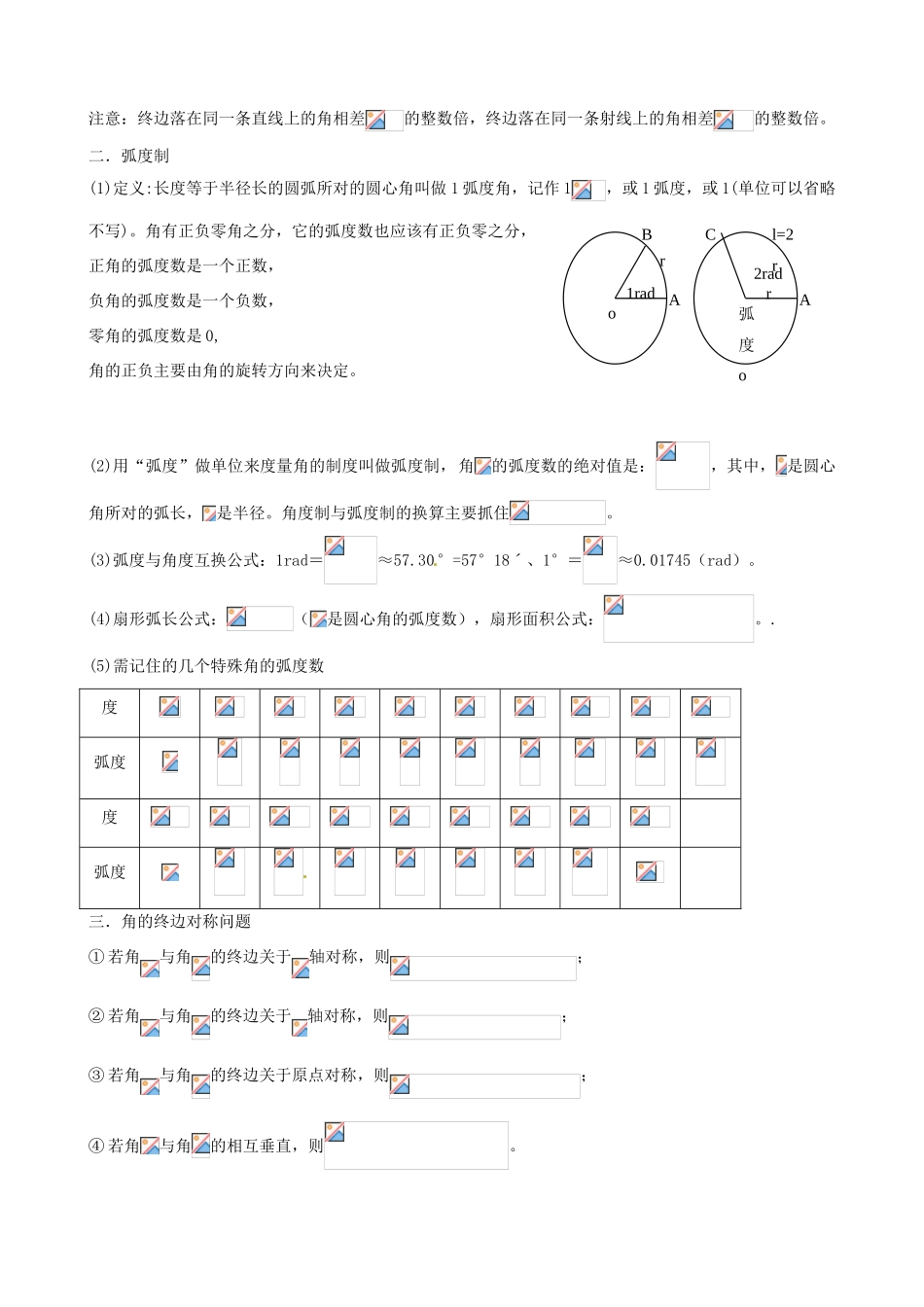 贵州省贵阳市高考数学专题复习 角度制弧度制同角三角函数学案12-人教版高三全册数学学案_第3页