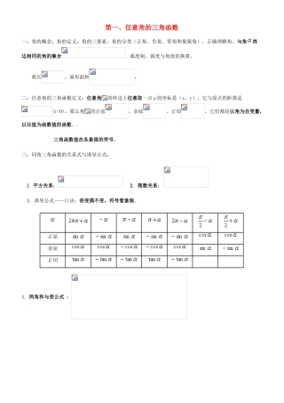 贵州省贵阳市高考数学专题复习 三角函数学案12-人教版高三全册数学学案