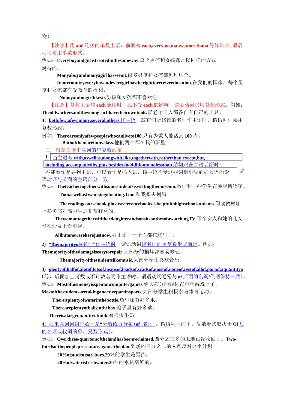 主谓一致 语法讲解_第2页