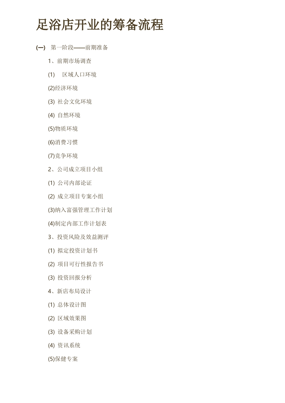 足浴店开业的筹备流程_第1页