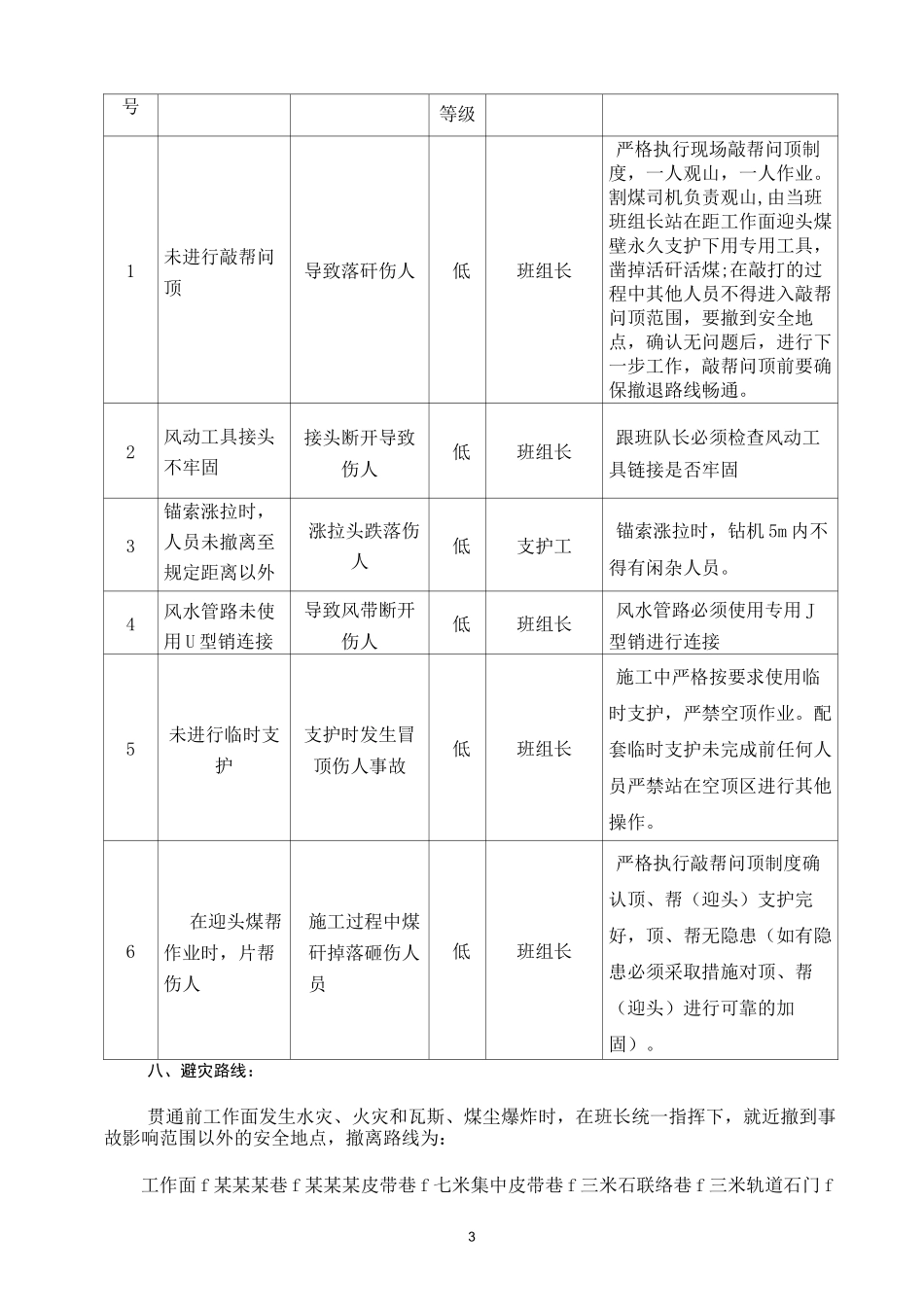 煤矿掘进开口安全技术措施_第3页