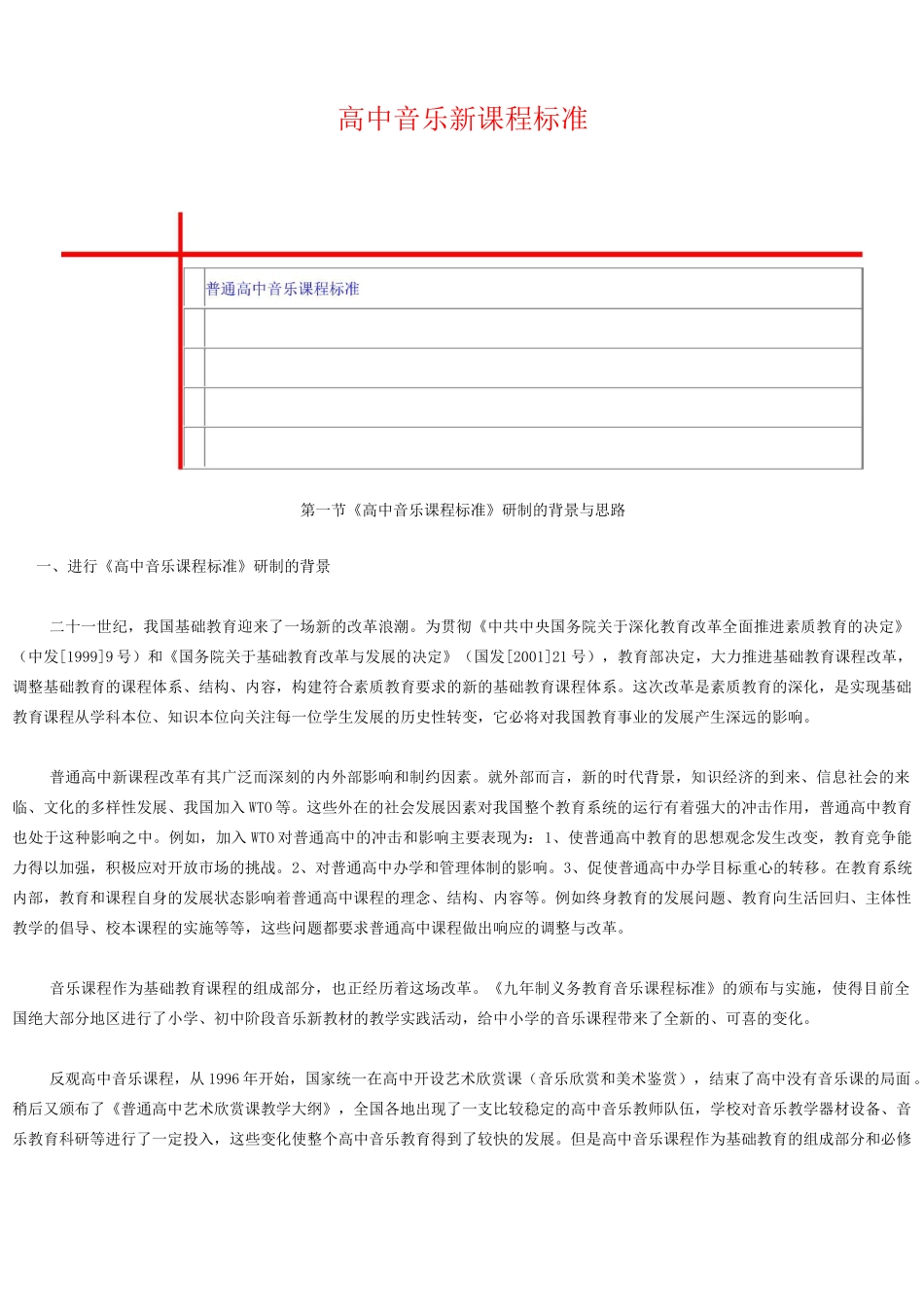 高中音乐新课程标准_第1页