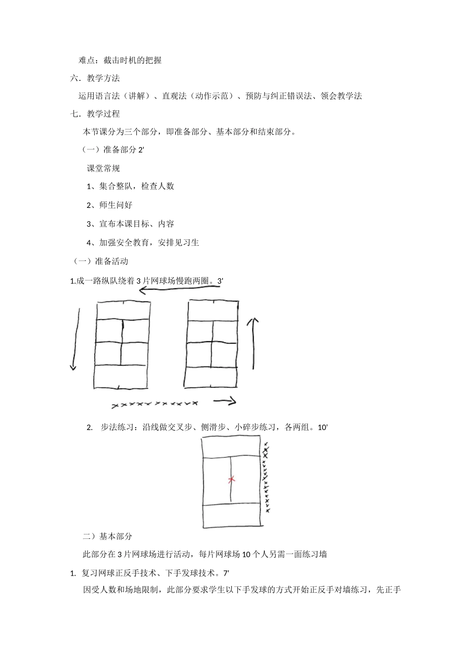 网球正手截击技术  教学设计_第2页