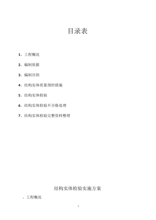 主体 结构实体检测施工方案