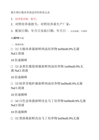 培养基适用性检查.