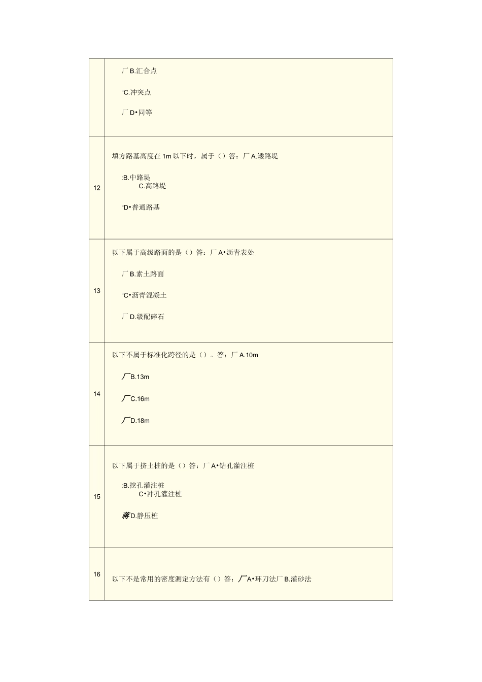 常州市建设工程专业理论与技术水平测试(含答案)_第3页