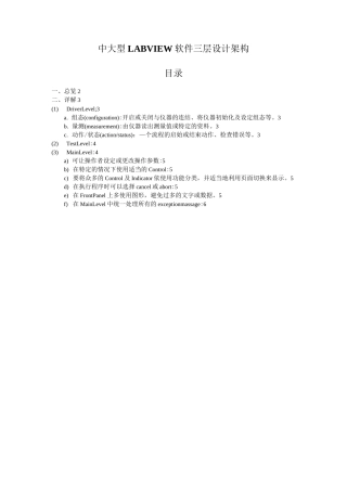 中大型LABVIEW软件三层设计架构(带图片目录完整版)