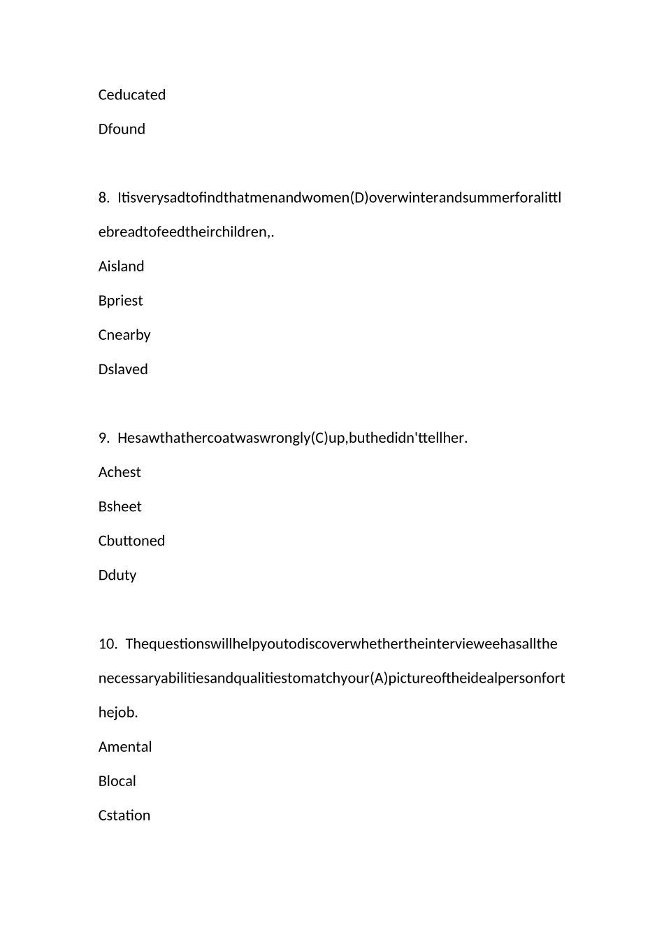 传媒《大学英语(预备二)》课程考试作业考核试题_第3页
