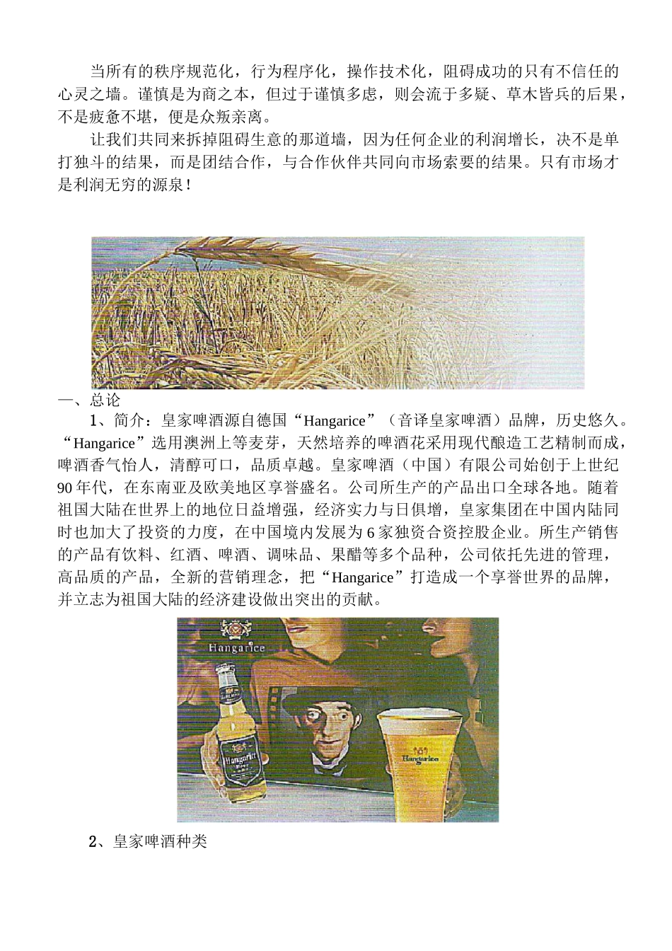 啤酒市场营销策划书范本_第2页