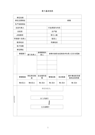 危废管理计划
