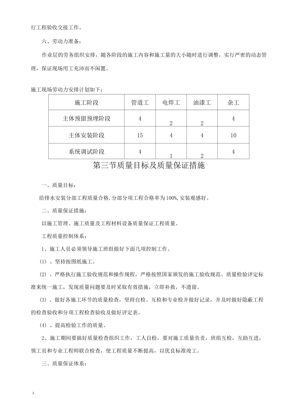 住宅小区项目给排水施工方案_第3页