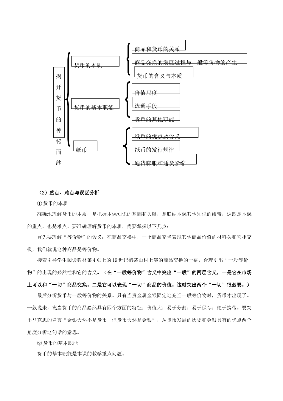 高中政治 1.1《 神奇的货币》学案 新人教版必修1_第2页