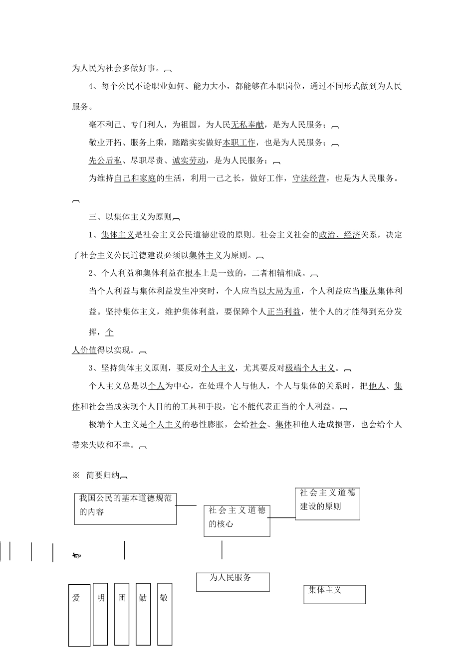 高中政治 《公民道德规范和道德建设的核心、原则》学案1 新人教版选修6_第2页