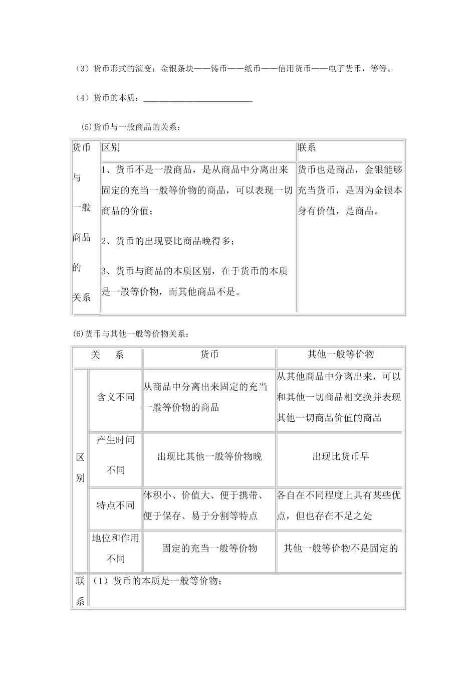 高中政治 《揭开货币的神秘面纱》学案16 新人教版必修1_第3页