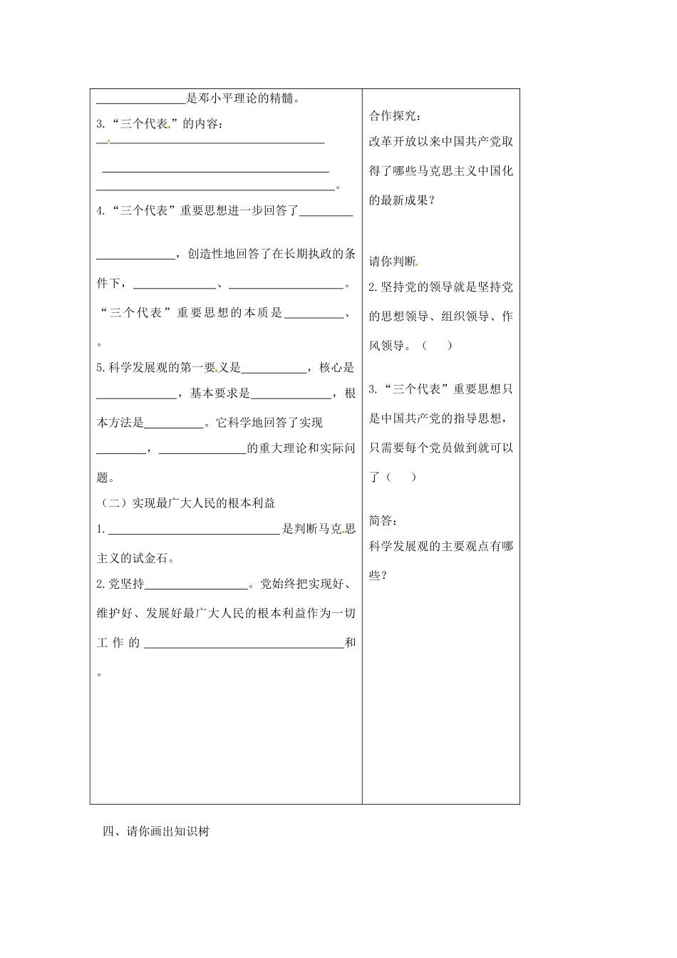 高中政治 3-6-2《中国共产党 立党为公 执政为民》学案2 新人教版必修2_第2页