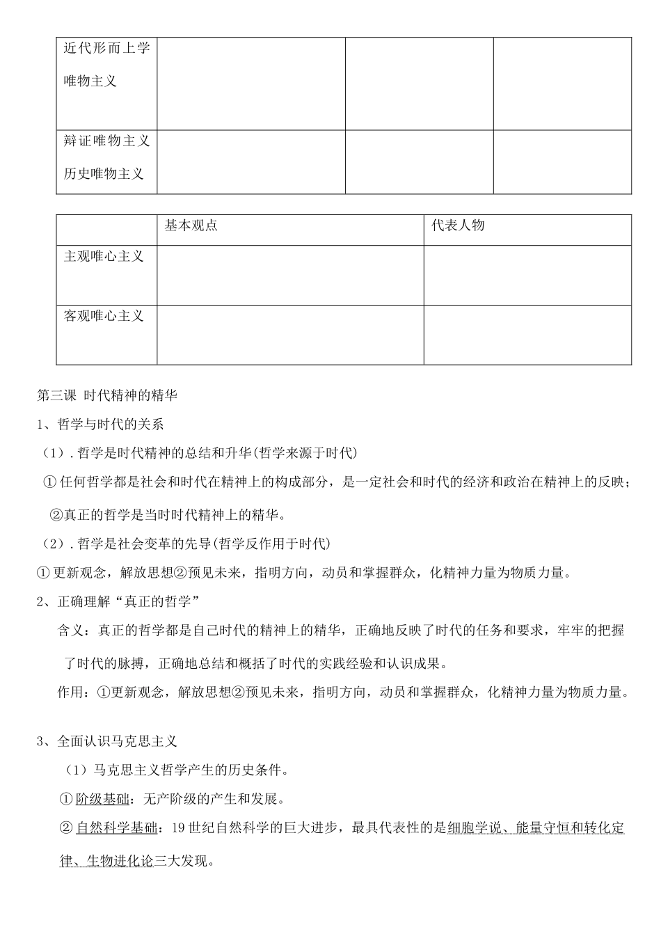 高中政治 生活与哲学复习知识经典素材 新人教版必修4_第3页